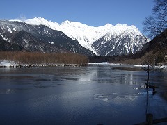 14日の大正池からの眺め