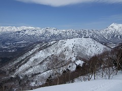 歩いてきた尾根