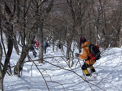 スノーシューの醍醐味の下り