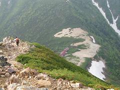 常念小屋の屋根