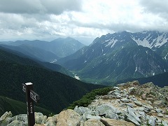 頂上からの眺め　上高地