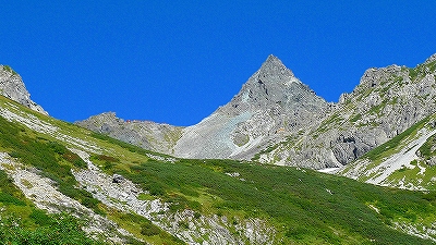 槍沢からの槍ヶ岳