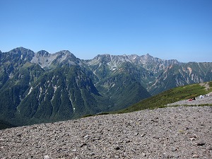 蝶ヶ岳山頂からの眺め