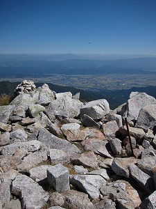 前常念岳山頂