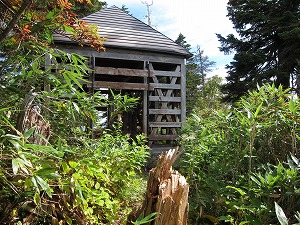 山頂の東屋