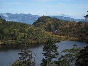 小さく見える風吹山荘
