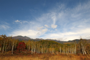 乗鞍岳と秋の空