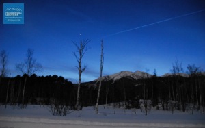一ノ瀬園地から見上げる乗鞍岳