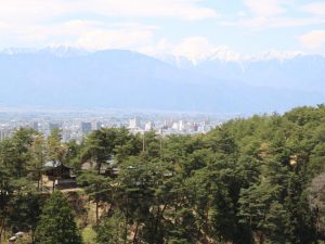 千鹿頭パノラマ御柱建立