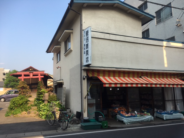 菅沼青果店前の湧水